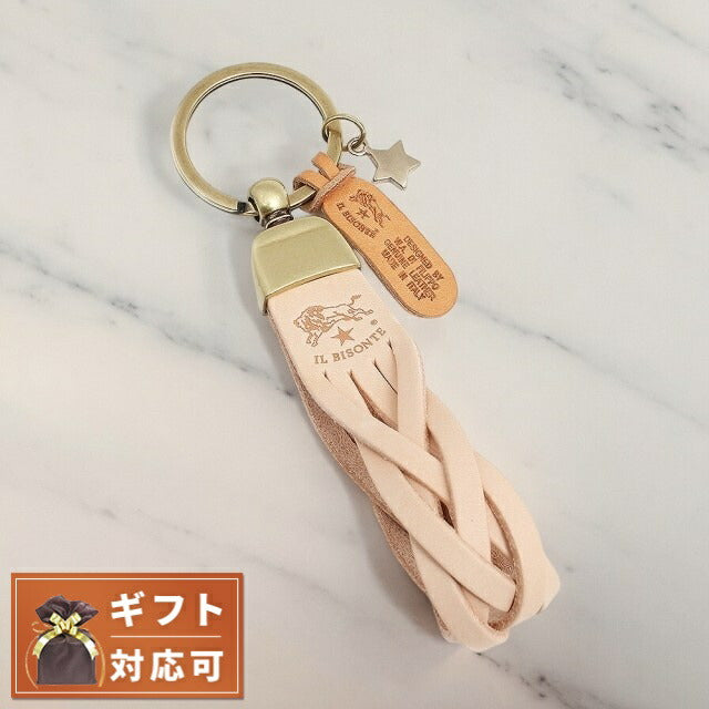 イルビゾンテ IL BISONTE キーリング キーホルダー SKH040-PG0001-NA106B メンズ レディース ヌメ ナチュラル WQ00050552