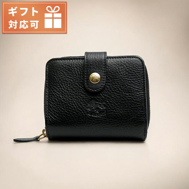 イルビゾンテ IL BISONTE 二つ折り財布 SMW067-PV0005-BK128B ユニセックス ブラック WQ00051204