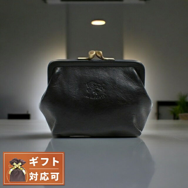 イルビゾンテ IL BISONTE コインケース SCP005-PV0005-BK128 メンズ ブラック がま口 小銭入れ 本革 WQ00051341