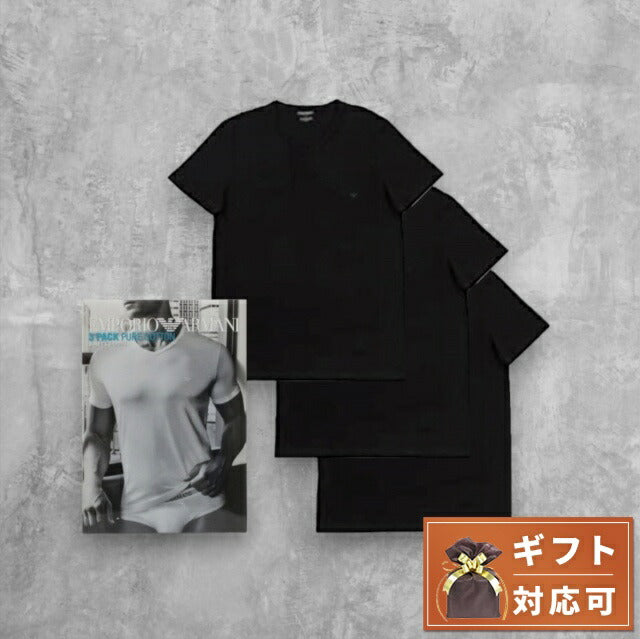 エンポリオアルマーニ EMPORIO ARMANI Tシャツ 110856-CC722-21320-M メンズ ブラック 3枚セット Tシャツ WQ00051851