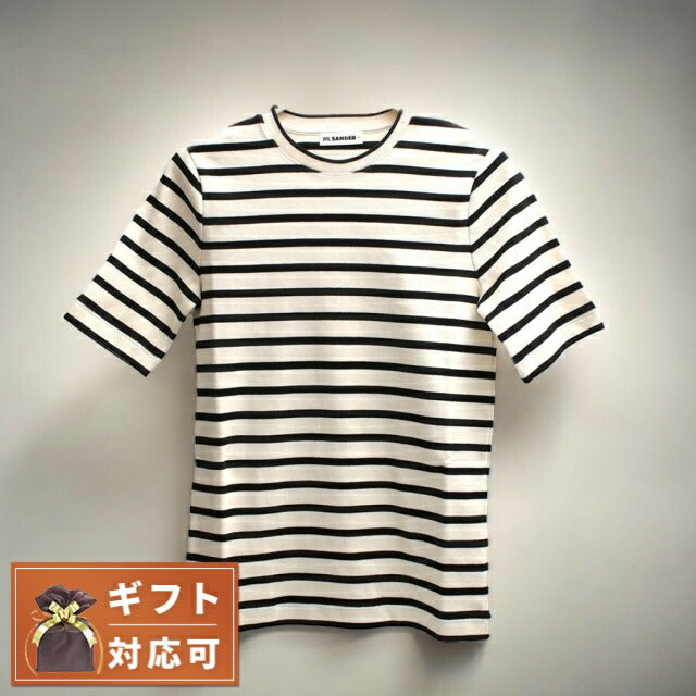 ジルサンダー JIL SANDER Tシャツ J40GC0111-J46497-080-XS レディース クリーム ボーダー JILSANDER WQ00051922