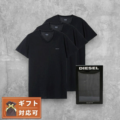 ディーゼル DIESEL Tシャツ 00SPDM-0AALW-900-M メンズ ブラック 3枚セット 下着 WQ00051996