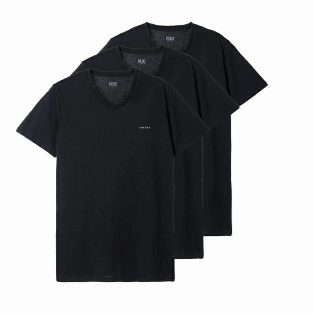 ディーゼル DIESEL Tシャツ 00SPDM-0AALW-900-M メンズ ブラック 3枚セット 下着 WQ00051996