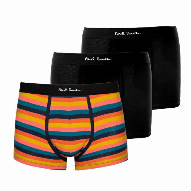 ポールスミス PAUL SMITH ボクサーパンツ M1A-914C-A3PK15-1A-S メンズ ブラック 3枚セット 下着 WQ00051999