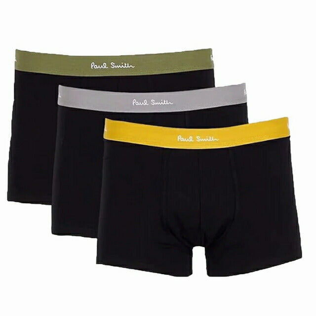 ポールスミス PAUL SMITH ボクサーパンツ M1A-914C-A3PK17-79-M メンズ ブラック 3枚セット 下着 WQ00052006