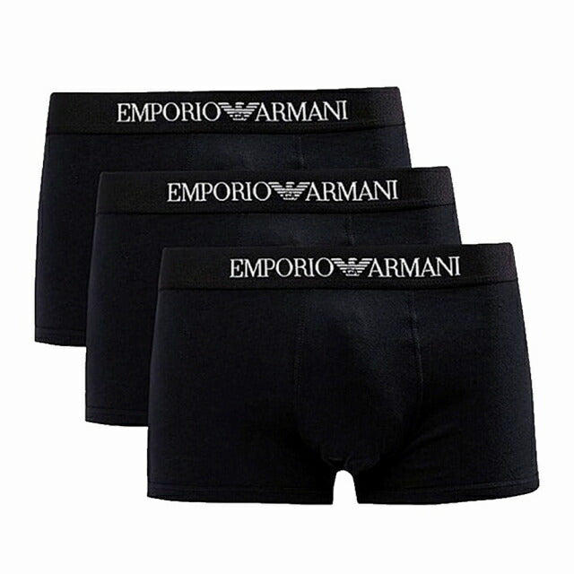 エンポリオアルマーニ EMPORIO ARMANI ボクサーパンツ 111610-CC722-21320-S メンズ ブラック 下着 アンダーウェア 3枚セット WQ00052057