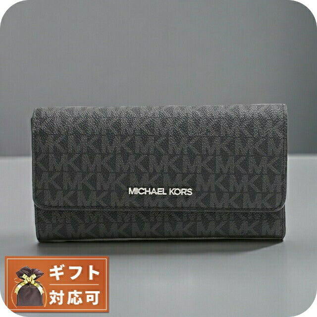 マイケルコース MICHAEL KORS JET SET TRAVEL LG TRIFOLD 長財布 35F8STVF3B-BLACK レディース ブラック WQ00052140