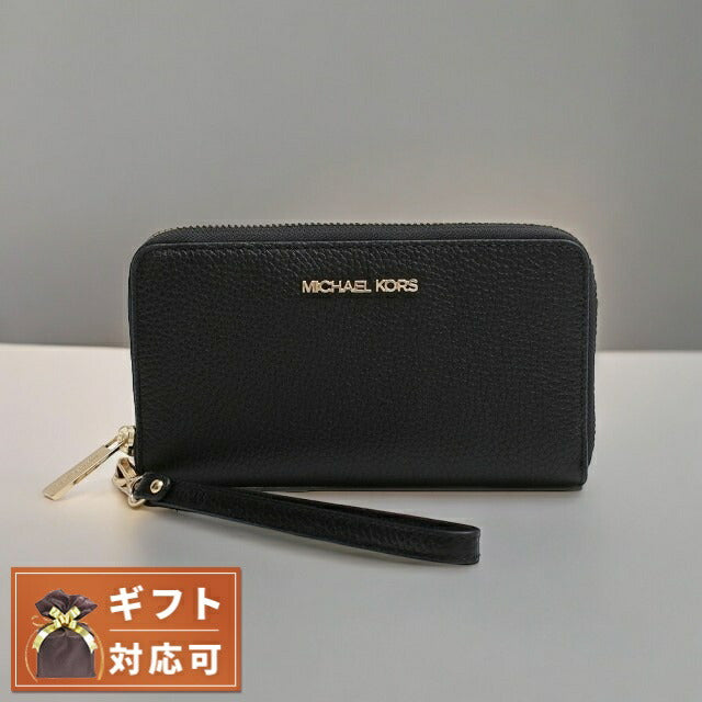 マイケルコース MICHAEL KORS JET SET TRAVEL LG FLAT MF PHN CASE 長財布 35S9GTVE7L-BLACK レディース ブラック WQ00052144