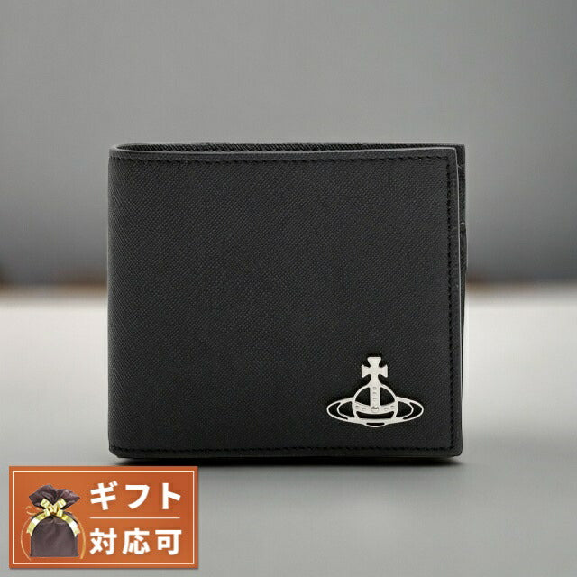 ヴィヴィアンウエストウッド VIVIENNE WESTWOOD 二つ折り財布 51010016U-S000B-N401 レディース ウォレット 財布 ブラック WQ00052150