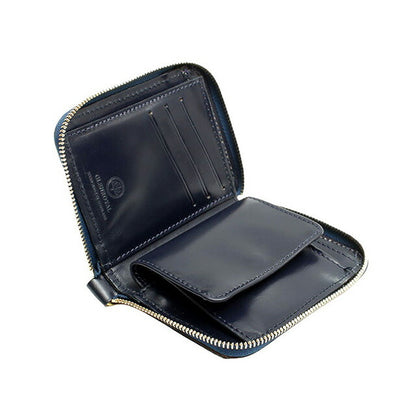 グレンロイヤル GLENROYAL ZIP AROUND SMALL WALLET 二つ折り財布 03-5866-DBL メンズ レディース DARK BLUE WQ00052417