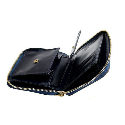 グレンロイヤル GLENROYAL ZIP AROUND SMALL WALLET 二つ折り財布 03-5866-DBL メンズ レディース DARK BLUE WQ00052417