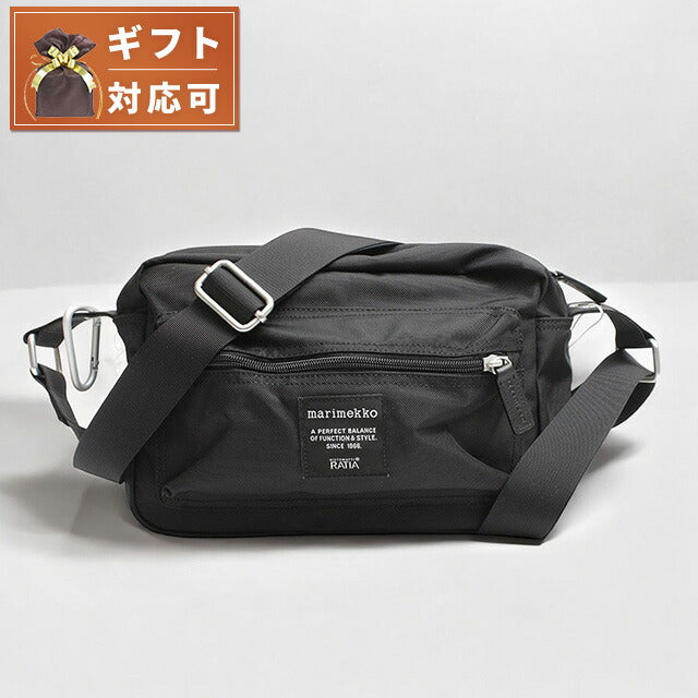 マリメッコ MARIMEKKO ROADIE MY THINGS BAG ショルダーバッグ 092519-999 レディース ブラック WQ00052530