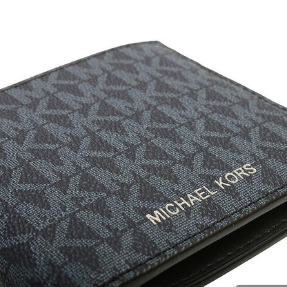 マイケルコース MICHAEL KORS 折りたたみ財布 二つ折り財布 ウォレット 36U9LCRF3B-ADMRL-PLBLUE メンズ ブルー ネイビー 紺 MK WQ00052596
