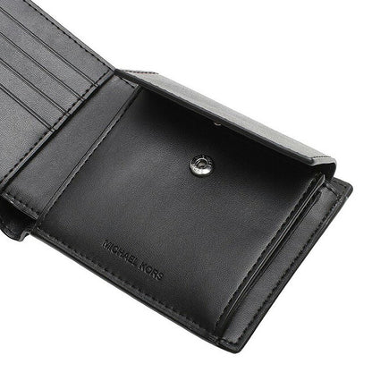 マイケルコース MICHAEL KORS 折りたたみ財布 二つ折り財布 ウォレット 36U9LCRF3B-BLACK メンズ ブラック WQ00052597