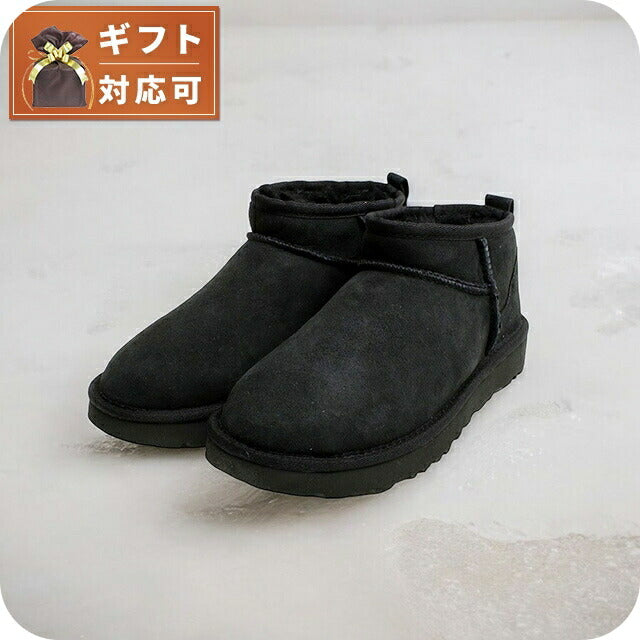 アグ UGG Classic Ultra Mini クラシックウルトラミニ ムートンブーツ 1116109-BLACK-6 レディース black 23.0cm 靴 WQ00052681