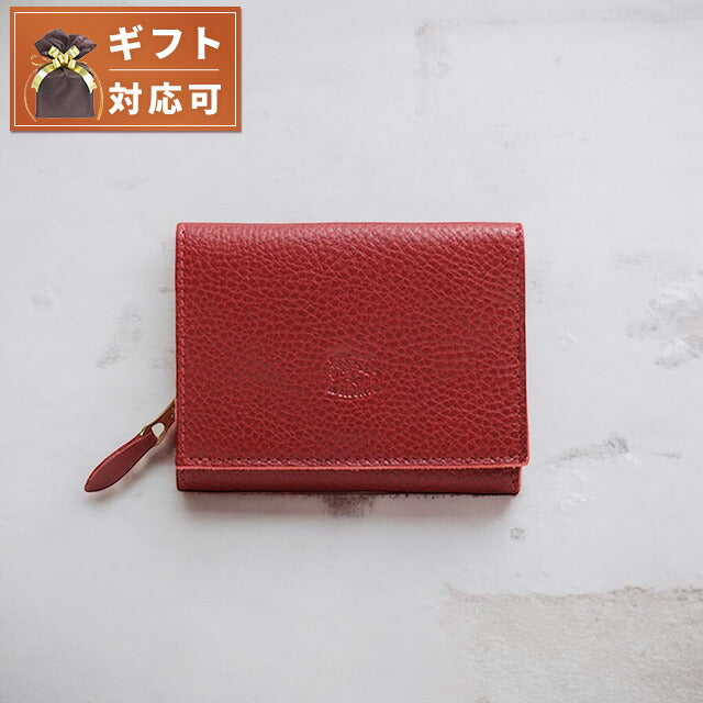 イルビゾンテ IL BISONTE 三つ折り財布 SMW036-PV0005-RE155B メンズ レディース ウォレット レッド WQ00052690