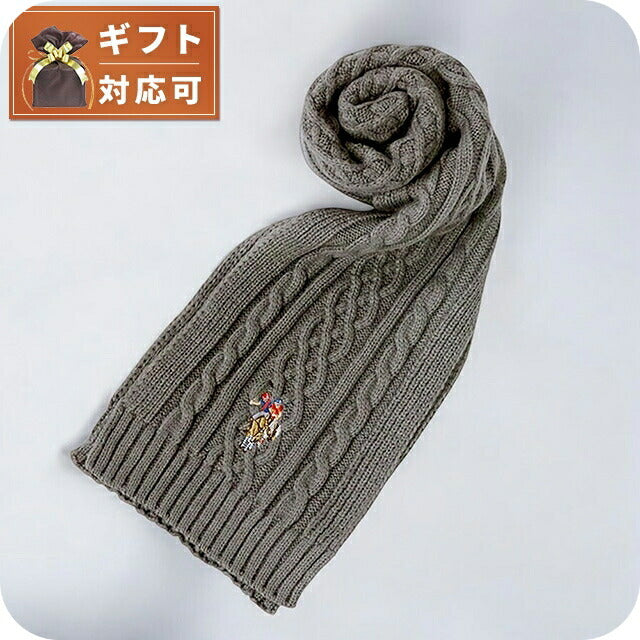 ユーエスポロ アッスン U.S.POLO ASSN マフラー 447160-CHACOAL レディース メンズ チャコールグレー マフラー WQ00052990