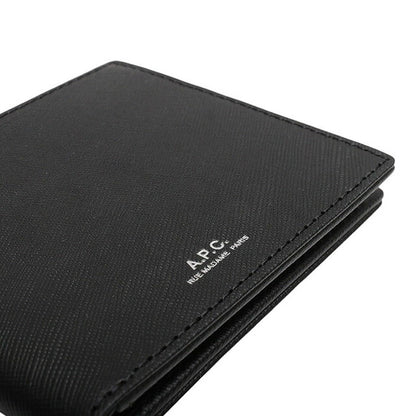 アーペーセー A.P.C. SMALL LEATHER GOODS PORTEFEUILLE ALY 二つ折り財布 H63153-PXBJQ-LZZ メンズ ブラック WQ00053070