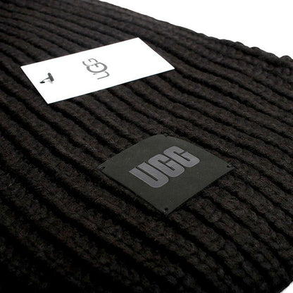 アグ UGG W Chunky Rib Knit Scarf マフラー 20166-BLK レディース ブラック マフラー WQ00053188