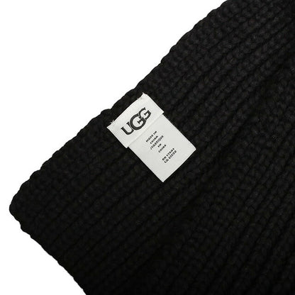 アグ UGG W Chunky Rib Knit Scarf マフラー 20166-BLK レディース ブラック マフラー WQ00053188