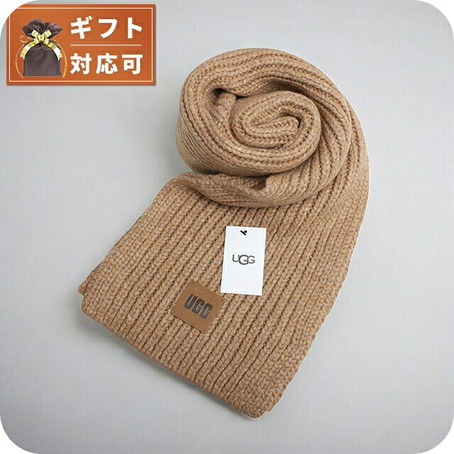 アグ UGG W Chunky Rib Knit Scarf マフラー 20166-CAM レディース ブラウン マフラー WQ00053189