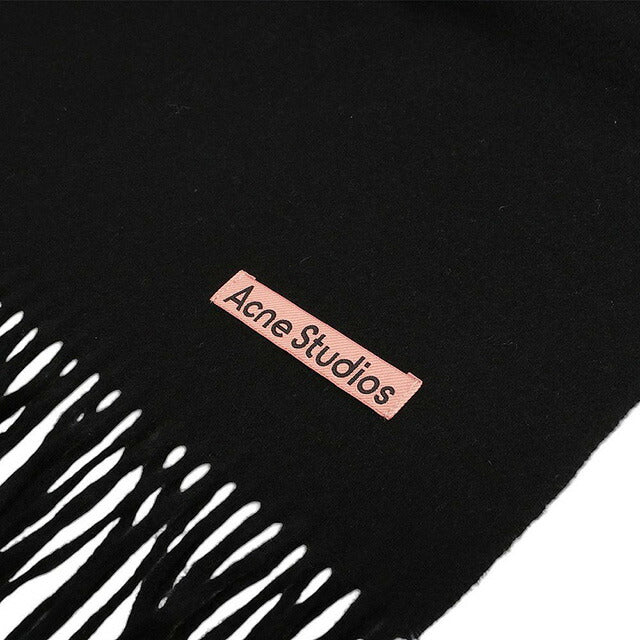 アクネ ストゥディオズ Acne Studios マフラー CA0156-900-BLACK レディース メンズ カシミヤ ブラック WQ00053447