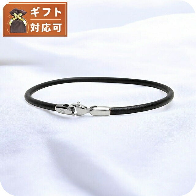 ダニエルウェリントン DANIEL WELLINGTON Leather Bracelet 2.8 Sheffield S 195mm ブレスレット DW00400709 レディース メンズ シルバー ブラック WQ00053532