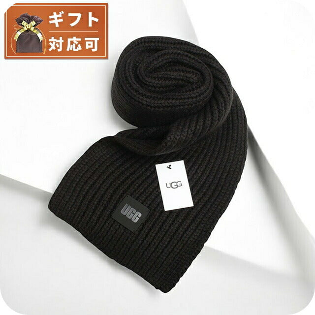 アグ UGG Chunky Rib Scarf マフラー 101106-BLK レディース メンズ ブラック マフラー WQ00054065