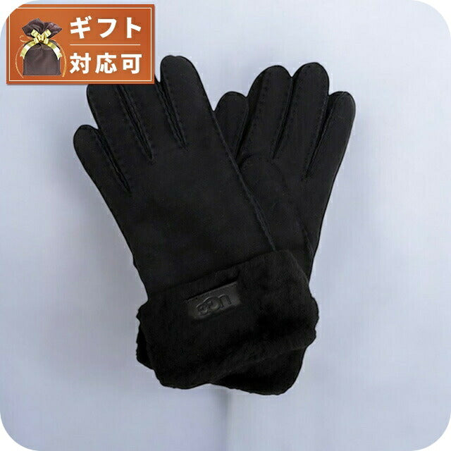 アグ UGG Turn Cuff Glove 手袋 17369-BLK レディース S シープスキン ブラック 手袋 WQ00054070