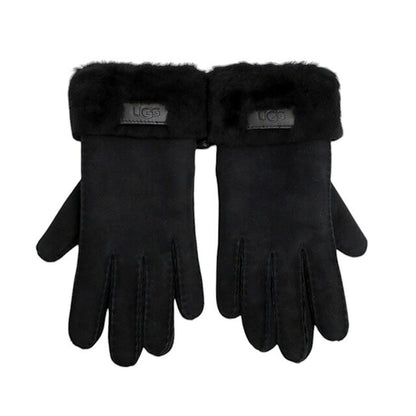 アグ UGG Turn Cuff Glove 手袋 17369-BLK レディース S シープスキン ブラック 手袋 WQ00054070