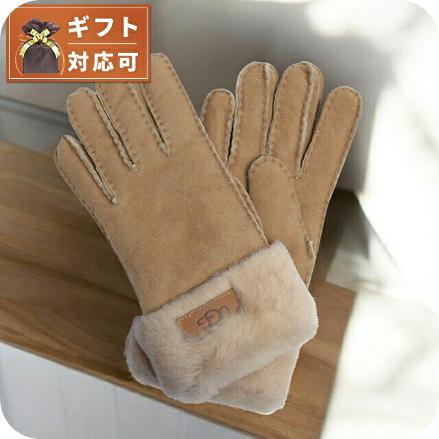 アグ UGG Turn Cuff Glove 手袋 17369-CHE レディース S シープスキン チェスナット 手袋 WQ00054071