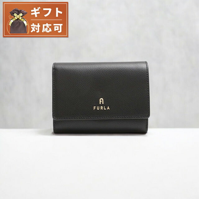 フルラ FURLA FURLA CAMELIA CONPACT WALLET M 二つ折り財布 WP00325-ARE000-O6000 レディース ブラック WQ00054308
