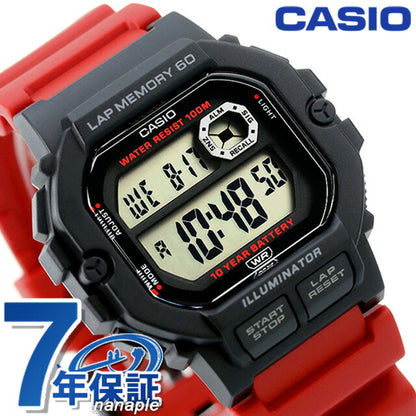 カシオ CASIO チプカシ チープカシオ クオーツ WS-1400H-4AV 海外モデル メンズ 腕時計 casio レッド 赤 WS-1400H-4AVDF