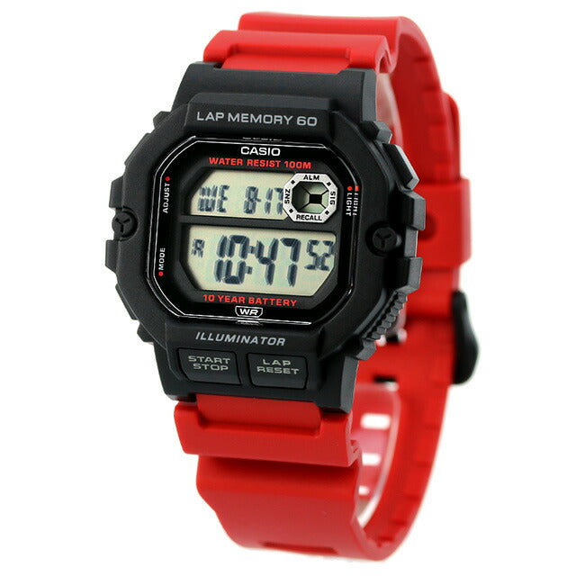 カシオ CASIO チプカシ チープカシオ クオーツ WS-1400H-4AV 海外モデル メンズ 腕時計 casio レッド 赤 WS-1400H-4AVDF