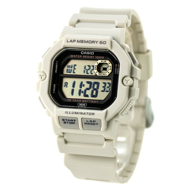 カシオ チープカシオ CASIO クォーツ 電池式 WS-1400H-8AV スタンダード 海外モデル メンズ チプカシ 腕時計 ブランド カシオ casio デジタル アイボリー 白 WS-1400H-8AVDF