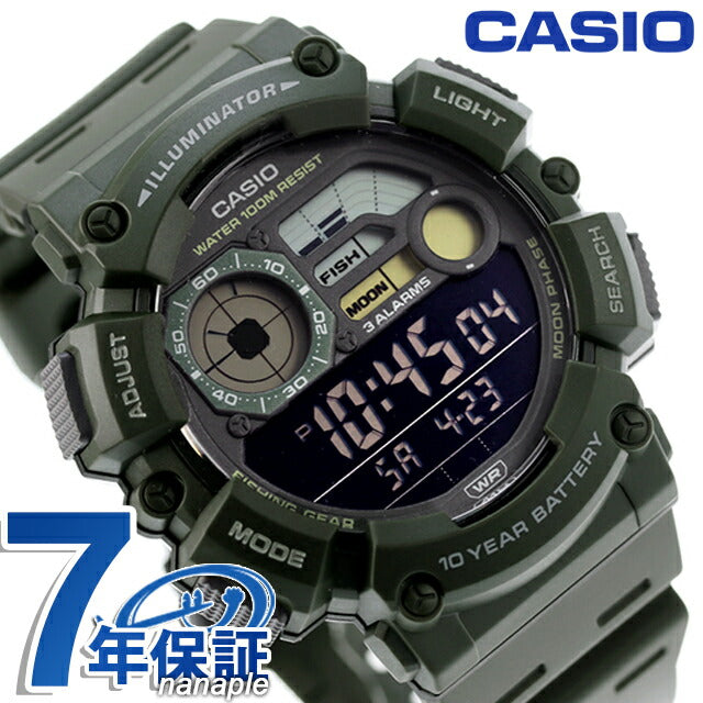 カシオ CASIO WS-1500H-3BV デジタル チプカシ 海外モデル メンズ 腕時計 ブランド カシオ casio デジタル ブラック カーキ 黒 WS-1500H-3BVDF