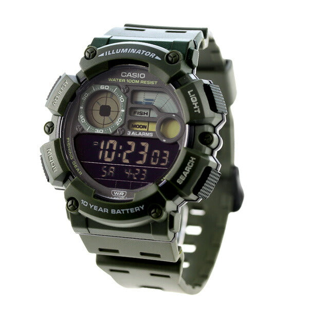 カシオ CASIO WS-1500H-3BV デジタル チプカシ 海外モデル メンズ 腕時計 ブランド カシオ casio デジタル ブラック カーキ 黒 WS-1500H-3BVDF