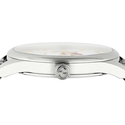 グッチ Gタイムレス クォーツ 電池式 腕時計 ブランド メンズ 蜂 星 ハート ムーンフェイズ GUCCI YA126325 アナログ ホワイト ブラック 黒 スイス製 YA126325