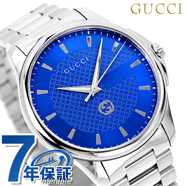 Gucci G Time Les Quartz观看品牌男士YA126371由Analog Blue Switzerland制造