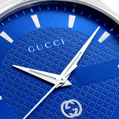 Gucci G Time Les Quartz观看品牌男士YA126371由Analog Blue Switzerland制造