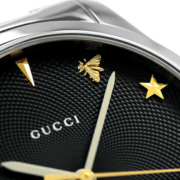 Gucci手表G时代38mm Bee Star Heart Heart Switzerland Quartz男士观看YA1264029A GUCCI