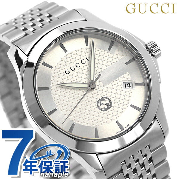 Gucci手表G Timeless 40mm石英男性观看品牌YA1264174银牌