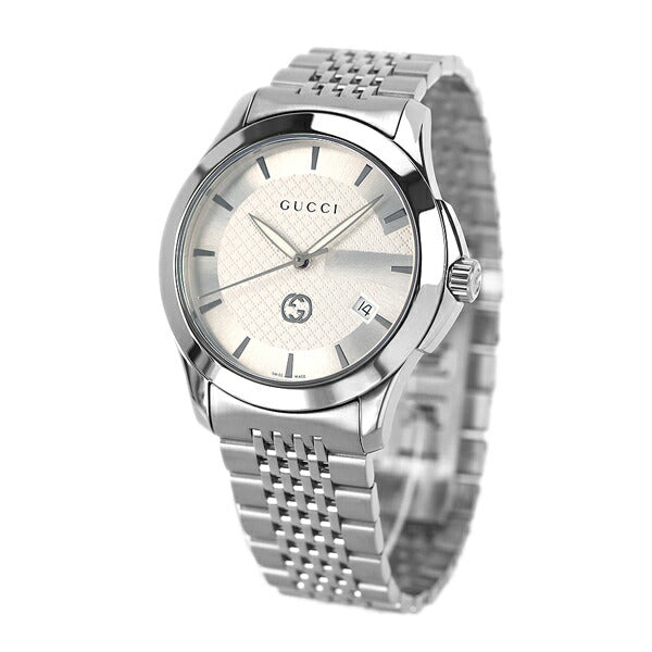 Gucci手表G Timeless 40mm石英男性观看品牌YA1264174银牌