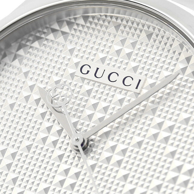 Gucci观看男士观看品牌G时代40mm Quartz YA126459银牌