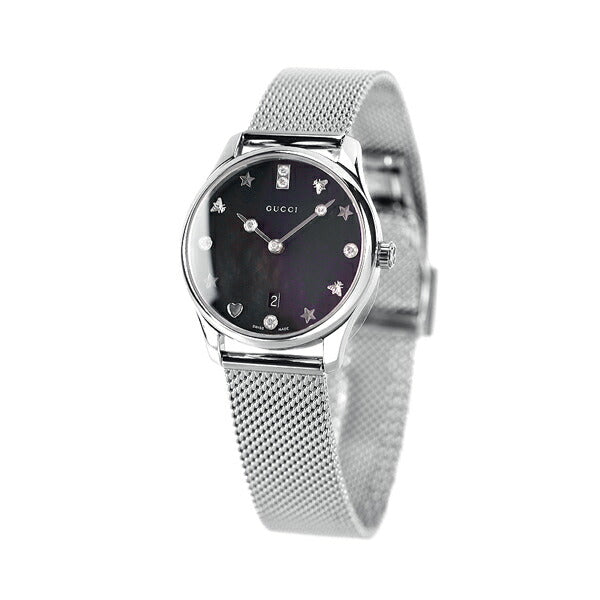 グッチ 時計 Gタイムレス 29mm 蜂 星 ハート レディース 腕時計 ブランド YA1265001 ブラックシェル YA1265001
