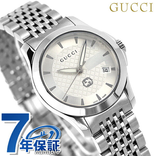 グッチ 時計 Gタイムレス 27mm クオーツ レディース 腕時計 ブランド YA1265028 シルバー YA1265028