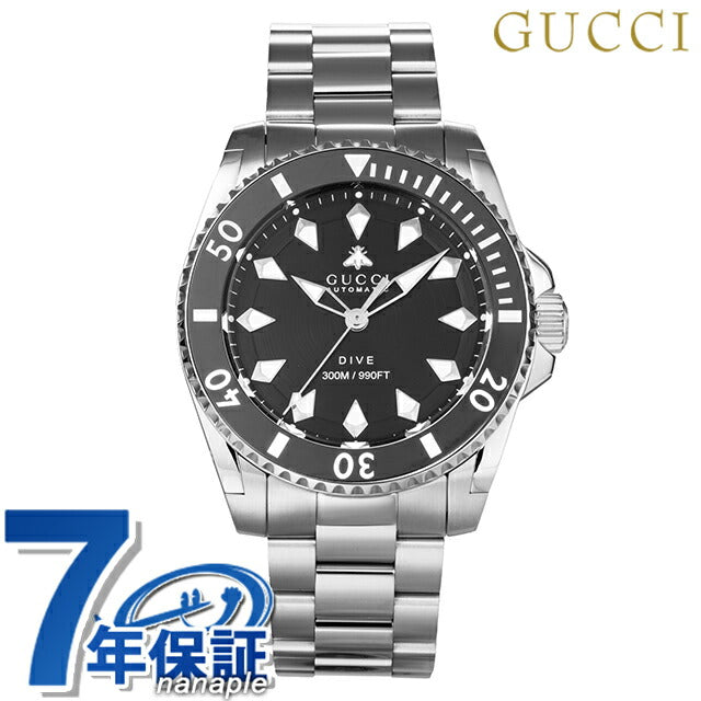 グッチ DIVE 自動巻き 腕時計 ブランド メンズ GUCCI YA136353 アナログ ブラック 黒 スイス製 YA136353