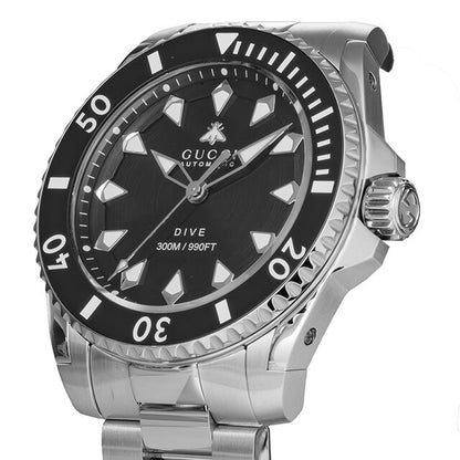 グッチ DIVE 自動巻き 腕時計 ブランド メンズ GUCCI YA136353 アナログ ブラック 黒 スイス製 YA136353