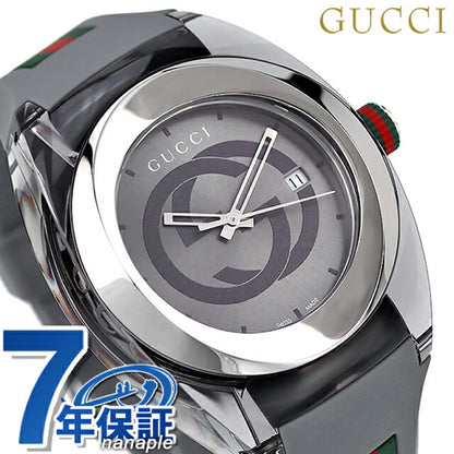 Gucci观看男士手表品牌YA137109A水槽46mm Graceil Bar Gray