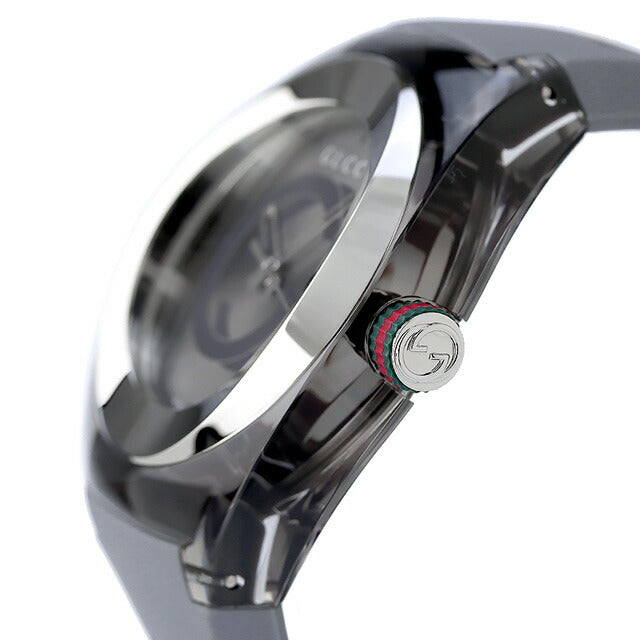 Gucci观看男士手表品牌YA137109A水槽46mm Graceil Bar Gray